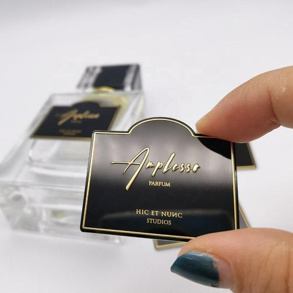 Perfume Metal Custom Gold Private Label Brand Aluminum Metal Logo Sticker
