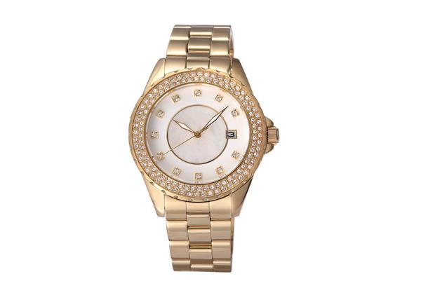 Stainless Steel Case  Ladies Waterproof Watches Times , Diamond Quartz Watch