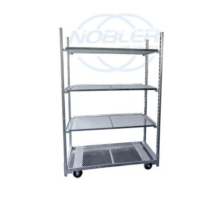 Maximize Efficiency Easy To Assemble Dutch Flower Trolley With Handle / Pp Wheels