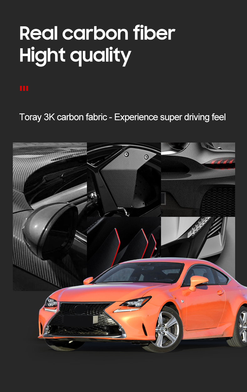 Dry Carbon Fiber Car Shift Panel Cover for Lexus RC 2015-2019 Year