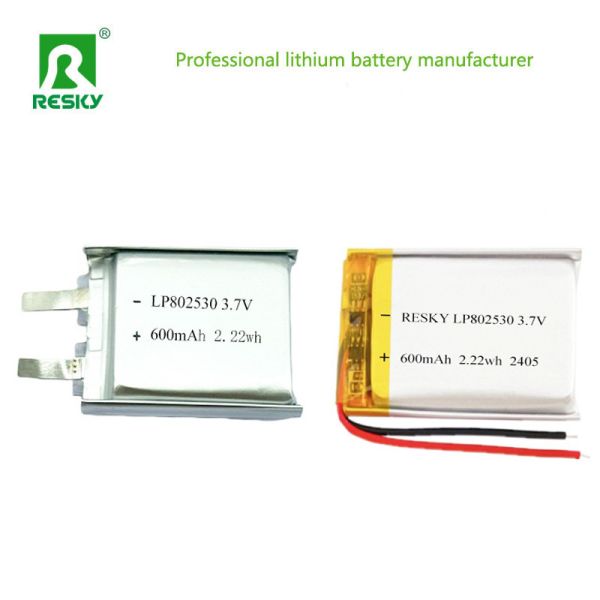 Factory Wholesale Rechargeable Lithium Battery 802530 3.7V 600mAh Li Polymer Battery Cell