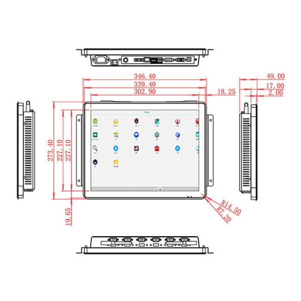 15-Inch Android Control Console for Security Panels, Public Service Stations, Digital Signage, and Facility Management