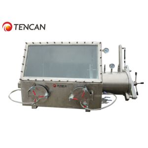 Stainless Steel Laboratory Glove Box , 12 Hours 500mm Vacuum Glove Box