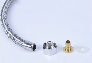 Tubos flexibles de acero inoxidable trenzados de metal de fregadero de grifo de manguera de mujer a mujer de mujer a hombre