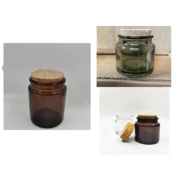 Cylinder 3oz 7oz Mini Amber Glass Candle Jar clear Green Empty Glass Jar for Candle