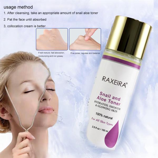 Алоэ улитки метки частного назначения тонер стороны кожи естественного кормя Moisturizing