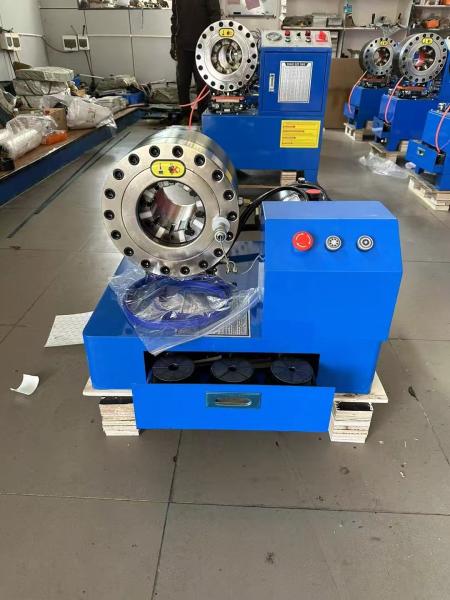 12V/24V 10 Dies 2 Inch Blue Color Manual Braided Hose Crimper Battery Drive Hydraulic  6-51mm hose Crimper