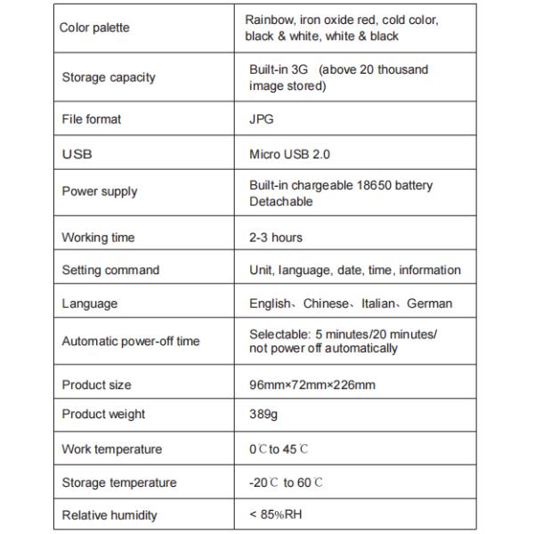 Микро- USB 2,0 встроенное 3G 2,8 камеры термического изображения дисплея взгляда TFT дюйма разрешение полно- высокое