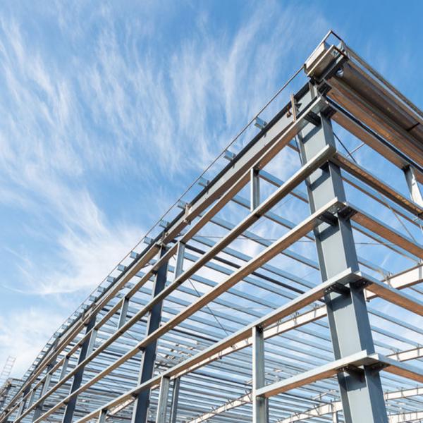 Prefab Warehouse Building Steel Structure Painted Surface Treatment