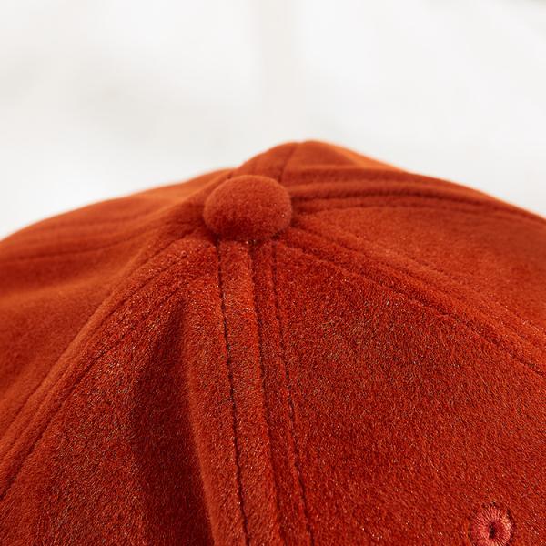 Custom 56CM Suede Embroidered Baseball Caps With PU Brim
