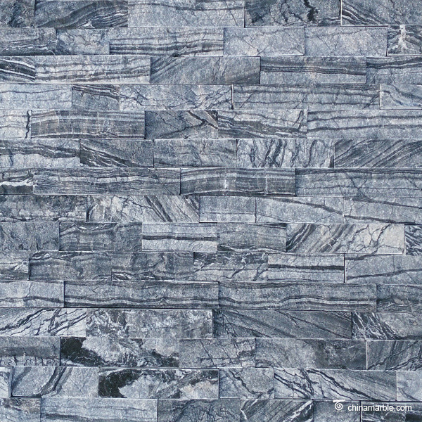 Black Wooden Vein Cultured Marble Stone Ledge Panel For Wall Decoration