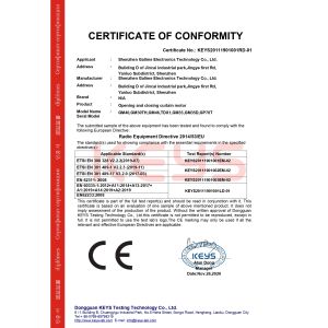 Shenzhen Galime Electronics Technology Co., Ltd. Certifications