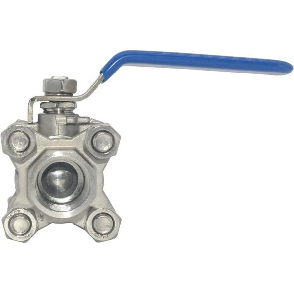 Female Thread 1/2 Full Port Ball Valve 3 Piece Stainless Steel 316 NPT WOG1000 Standard