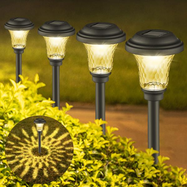 Modern Outdoor Luminaires Solar Flame Garden Light for Courtyard Dynamic Simulation