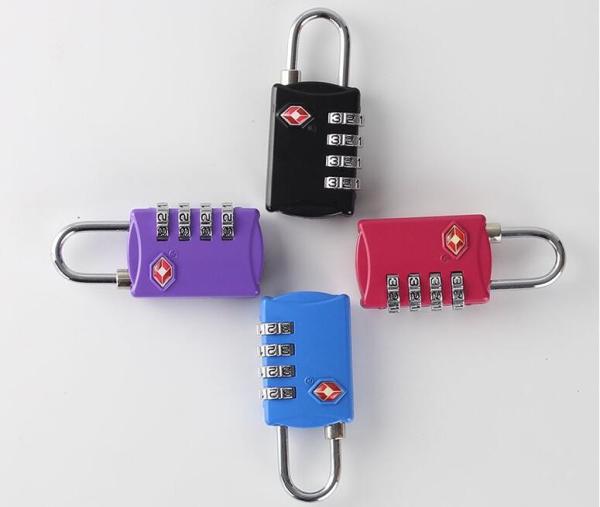 Zinc Alloy TSA 4-digital  travel lock&  black Tsa Luggage Lock& 69.5g Tsa Bag Number Lock
