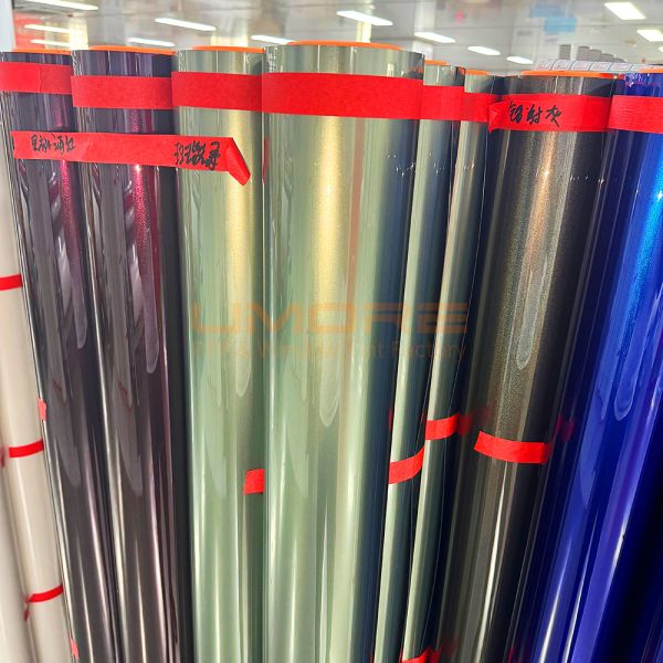 Car Vinyl Wrap Film Glossy PET Fast Delivery Air Bubble Free Color Changing Protection