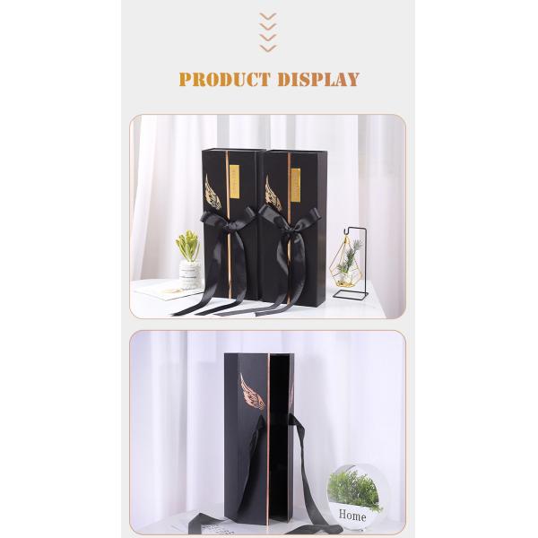 Черная квадратная цветка подарочной коробки цветка картона коробка цветка бумаги коробки складного роскошного упаковывая