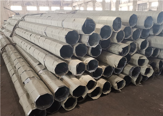9m 300 Dan Power Transmission Poles , Steel Power Pole For Electrical Industry