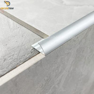 Round Chrome Metal Tile Edge Trim Aluminum Alloy 6063 Finishing