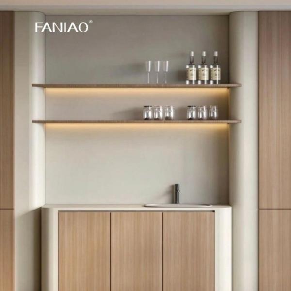 Простой функциональный кухонный шкаф мини-кухня для проекта квартиры