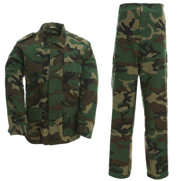 Flame Retardant Camouflage BDU Military Uniform 210-220gsm Fabric