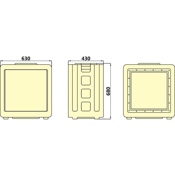 Синтаксис MD3 Три фазы 63A Power Distro Box HDPE IP67 с RCBO для Катара Плавательный матч 630x430x680 мм