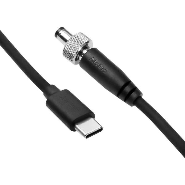 Câble de charge rapide USB C PD vers DC verrouillable Alvin's Cables pour moniteurs vidéo 1M