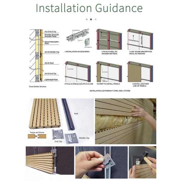 Специализированный язык и рвота Край деревянный рвоты акустической панели для офисной отделки