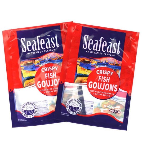Custom Recyclable Plastic Bag Food Grade Seafood Plastic Bags Three Side Seal High Barrier Packaging