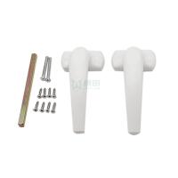 White Door Window Double Sided Handles Modern Design Aluminum Alloy Materials