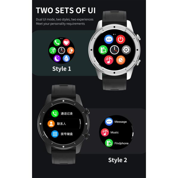 240X240 pixel Bluetooth4.0 Stainless Steel Wristwatch 220mAh