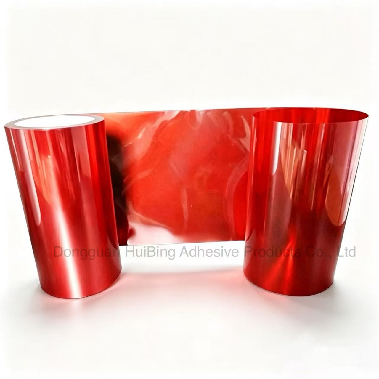 Red Protector Film 100 Micron Touch Screen Single Side Silicone Coated Heat Resistant