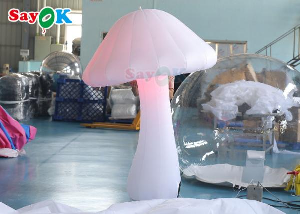 Cogumelo branco de iluminação inflável da decoração do diodo emissor de luz de pano 2m de Oxford