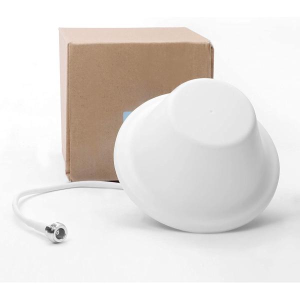 N Female White RG58 Cable 700MHz-2700MHz 5dBi Ceiling Antenna For Repeater