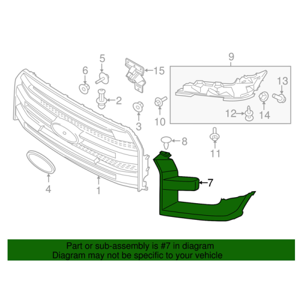 FL3Z17C755CGPRAA Car Headlight Cover Replacement For Ford F150 RAPTOR SVT 2015-