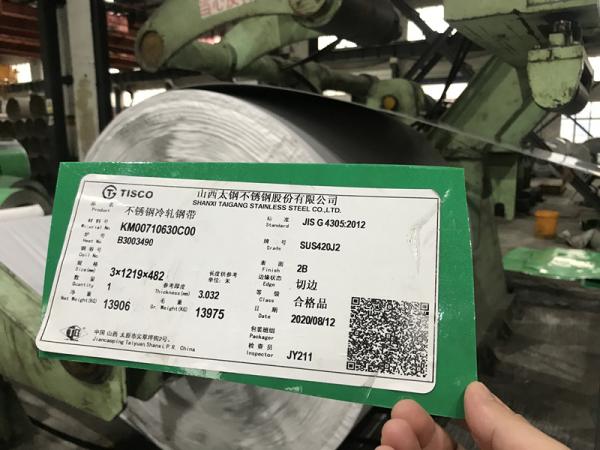 Cold Rolled Stainless Steel SUS420J1 SUS420J2 SUS420J3 Strip Coil