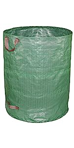 Heavy Duty Home and Yard Waste Bag 48-Gallon Woven Polypropylene, Reusable Lawn and Leaf Garden Bag with Reinforced
