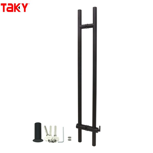 Modern Style Stainless Steel H Type Locking Glass Door Handle for Shower and Home Use