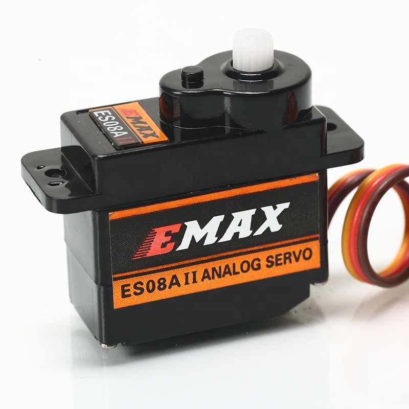 For EMAX ES08A II 9g Analog Mini Servo Plastic Gear Motors for RC Models Fixed Wing 3D Airplane DIY Parts