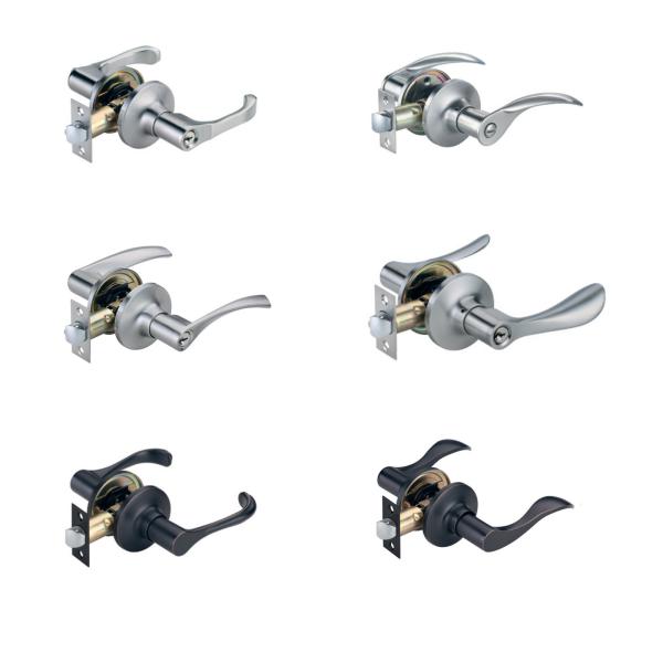 Zinc Alloy Door Locks Heavy Duty Triple Lever Locks Adjustable Plating Handle Locks Gate Door Locks With Key Door Handle