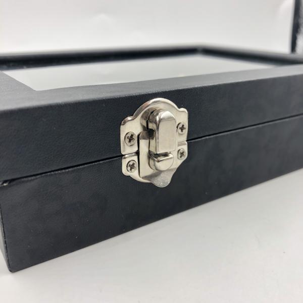 Customized Lapel Pin Display With Plastic Transparent Window Box Double Lock