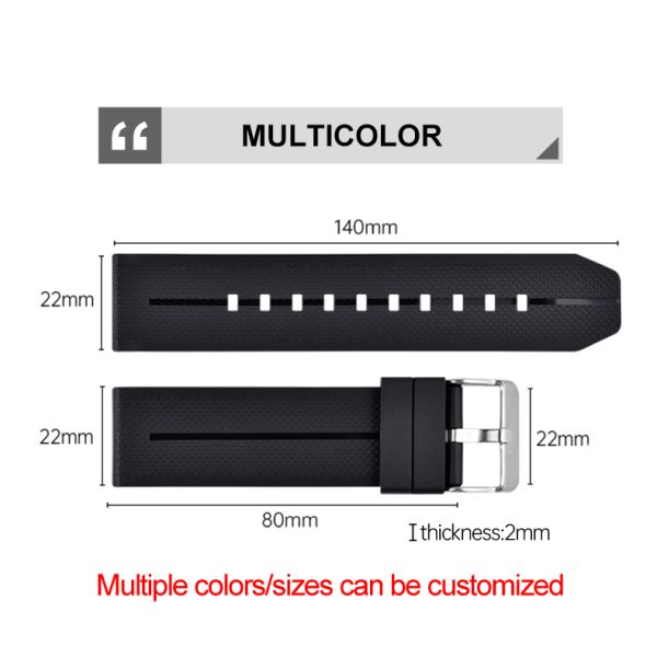 22mm Quick-Release TPU Watch Strap