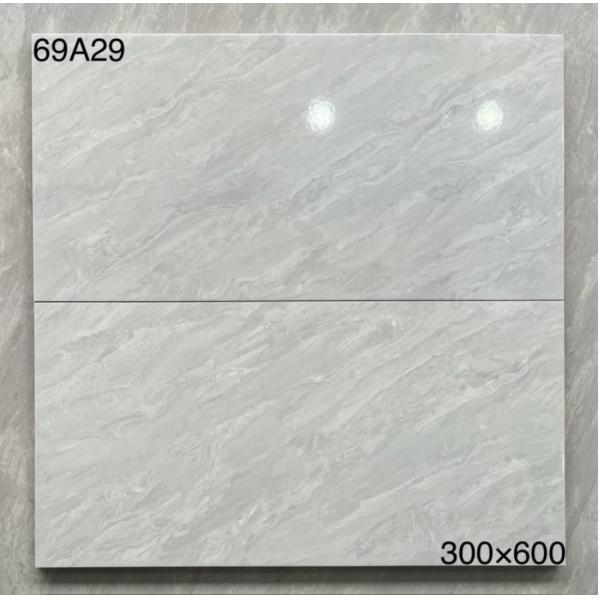 Bathroom Kitchen Polished Marble Ceramic Tile 300x600 Bright Wall Stone