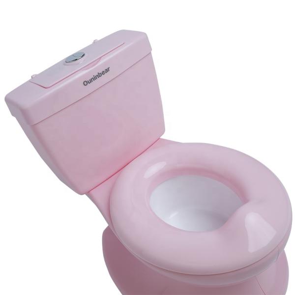 Pink Plastic Baby Training Potty with EN71 Test Certification and Custom Logo Design