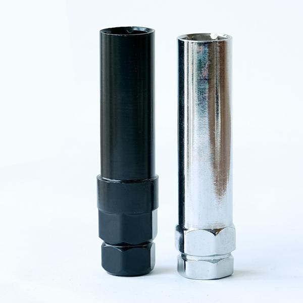 Noix de verrouillage de roue de sécurité automobile Noix anti-vol Hex 19/21 mm Hauteur 91 mm 89 mm Diamètre intérieur 17,6 mm Chrome Grade 10