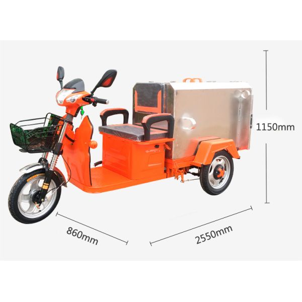 Stainless Steel Electric Sanitation Cart Municipal Coastal Waste Collector
