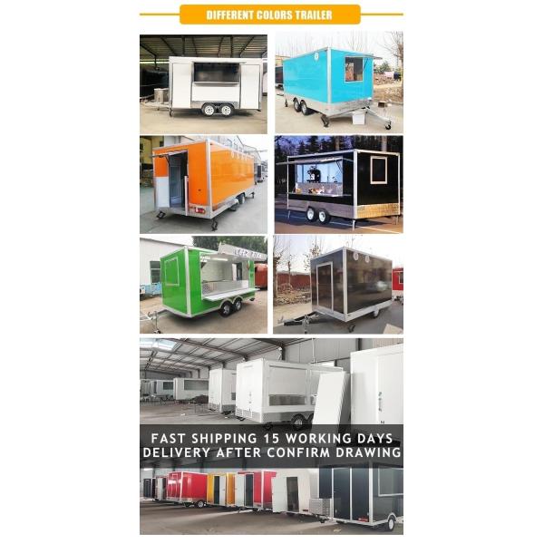 Garment Shops Used Square Food Trailer Kiosk Truck with Top Sale Ice Cream Machine