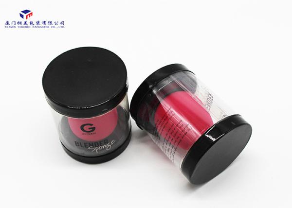 Black PVC Covers Clear Retail Tubes , Clear Plastic Cylinder Tubes Fast Sample Time
