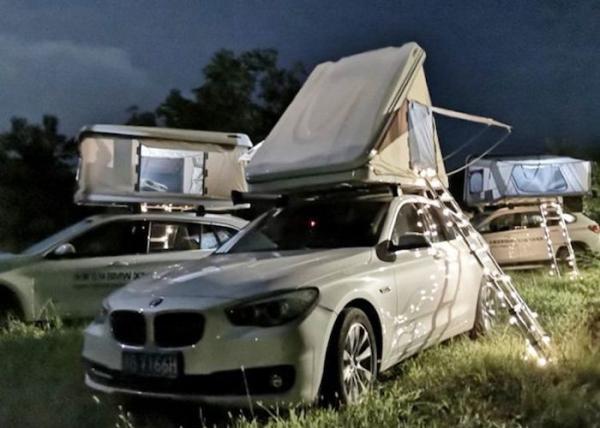 Auto que conduz o PNF hidráulico dobro da excursão acima da barraca superior 210X125X90CM de acampamento do telhado das FO Suv da barraca