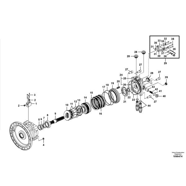 TGFQ EC350 Excavator Swing Drive device For Vol-vo Spare Parts